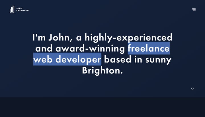 John Kavanagh - Freelance Front-End Web Developer, Brighton, London & Remote