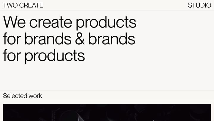 Two Create Studio | We create products for brands & brands for products